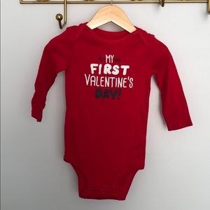NWOT 1st Valentine’s Day onesie